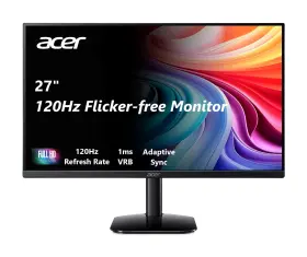B0d9mk23s7 Acer Kb272 27 Inch Fhd Ips 120hz 1ms Vrb Monitor 1920x1080 99% Srgb Hdmi Vga