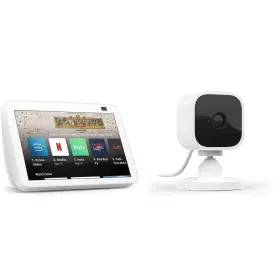 Amazon 886389195502 Echo Show 8 2nd Gen In White Plus Blink Mini
