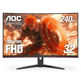 B08z66bhww Aoc C32g2ze 32 Inch Fhd 1920x1080 Va 0.5ms 240hz Curved Frameless Gaming Monitor