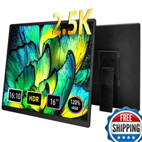 Aoker B0dqkdhmsw 2.5k Portable Monitor For Laptop - 16 Inch Qhd Screen Extender 120