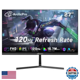 B0fm7fs7cr Arcticpro 27 Inch 120hz 1080p Fhd Ips 1ms Gaming Monitor Hdmi/vga Vesa Black B0fm7fs7cr Arcticpro 27 Inch 120hz 1080p Fhd Ips 1ms Gaming Monitor Hdmi/vga Vesa Black