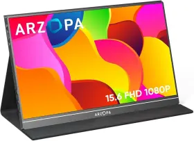 Arzopa B093gcl18v 15.6 Inch Portable Monitor 1080p Fhd Usb C Hdmi For Laptop Phone Gaming