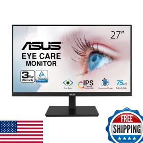 B08c63nr1v Asus Va27dqsb 27 Inch 1080p Fhd 75hz Ips Monitor Adaptive-sync Eye Care Hdmi Dp V