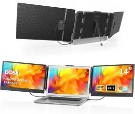 B0ck2ntz5k Bosii 14 Inch Triple Portable Laptop Monitor Extender Ips Fhd 1080p Usb-c/hdmi Trave
