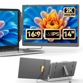 Cenerius B0f53whf3y 14 2k Ultra-clear Laptop Screen Extender Portable Dual Monitor For