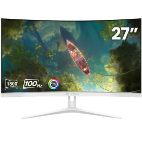 B0byp9sfjk Crua 27 Inch Curved White 100hz 1080p Monitor 1800r Va Panel Hdmi/vga Gaming/offic