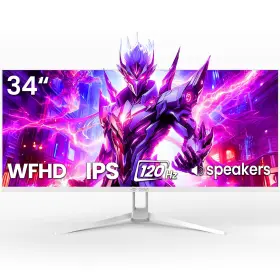 B0fjs4k2nb Crua 34 Inch Ultrawide Gaming Monitor 120hz 21 9 Wfhd 2560x1080 Ips Panel