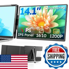 Dopesplay B0fn7fkrxf 14.1 Fhd 1920x1200 Ips Laptop Extender 1610 Matte Dual Monitor For
