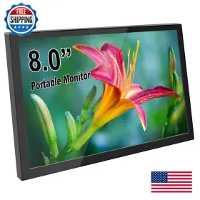 Elecrow B088wlrn31 8 Inch Portable Monitor 1280x800 Mini Hd Display Built-in Speakers Usb