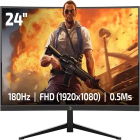 Gamepower B0cw1t3wrt T40 23.6 Inch Curved Gaming Monitor 180hz 1080p Display 0.5ms