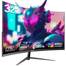 B0cwtr4wg5 Gawfolk 32 Inch 1800r Curved Gaming Monitor 165/180hz 1080p Pc Display Hdmi Dp