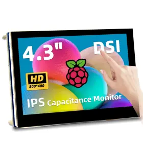 Ipistbit B0d3pnz7sg 4.3 Inch Raspberry Pi Dsi Touchscreen Lcd 800x480 For 5/4/3/2/1