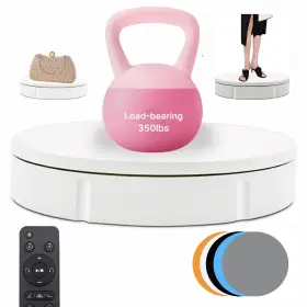 Jayegt Jy-30-w Motorized Rotating Display Stand 350lbs White/11.8inch/wired White