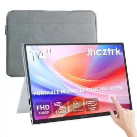 Jhcztrk B0dpjzr2t2 Touchscreen Portable Monitor 14 Inch Ips Slim Travel Screen Fhd