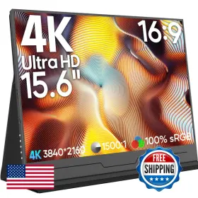 Keeptime B0cjlj2kgz 4k Portable Monitor 15.6 3840x2160 Uhd Usb-c Hdmi Laptop 100