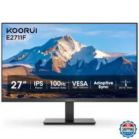 B0b3ds23nb Koorui 27 Inch Fhd 1080p 100hz Ips Monitor Hdmi Vga 4ms Vesa Tilt Black