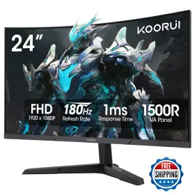 Koorui B0c4dnvg5h 24 Inch Curved Gaming Monitor 180hz Fhd 1080p 1ms 1500r