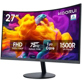 B0cnkrmch9 Koorui 27 Inch Curved Fhd 1080p Monitor 75hz 1500r Hdmi Vga T V Eye Care