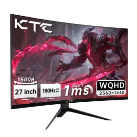 Ktc B0d7l2wg9n 27 Inch Wqhd 180hz 1ms Curved Gaming Monitor 1440p 132% Srgb Dp Hdmi Usb Vesa