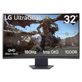 32gs60qc-b Lg B0d2fsys5j Ultragear 32 Inch Curved Qhd 180hz 1ms Gaming Monitor