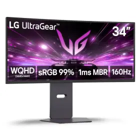 Lg B0fdc85cgl 34g600a-b 34-inch Ultragear Wqhd 3440 X 1440 Curved Gaming Monitor 160hz Amd