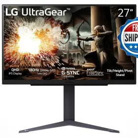 Lg B0fdjrh6np 27gs75qx-b 27-inch Ultragear Qhd 2560x1440 Gaming Monitor 180hz O/c 200hz