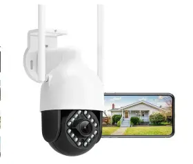 Netvue 680358325750 Security Camera Wireless Wifi Home Surveillance Outdoor 360 Degree View