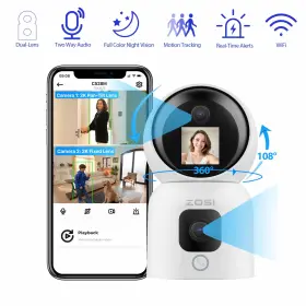 1nc-528m6w-us-a3 No 3mp Dual-lens Baby Monitor With Full-color Night Vision Tow Way Audio 5g/2.4g