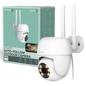Nobrand Mi-cw059-199w Merkury Smart Outdoor Auto-follow Camera Wi-fi Ptz Cam 1080p Hd White