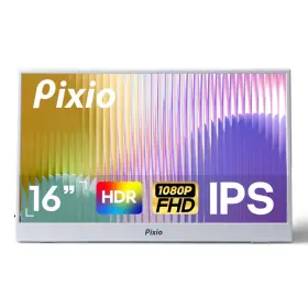 Pixio B0f4zwgx6h Px160 Wave White Portable Monitor 15.6 Inch 60hz Fhd 1080p Ips Panel Hdr