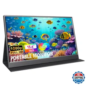 Pocsarue B0fjcvw87w 15.6 Inch Portable Monitor 1080p Fhd Ips Gaming Display Usb-c