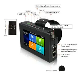 Pomiacam 664271743211 Ip Cctv Tester 5 In 1 Support Upt To 4k Camera And 720p/1080p/3mp/4mp/5 Megapix #2