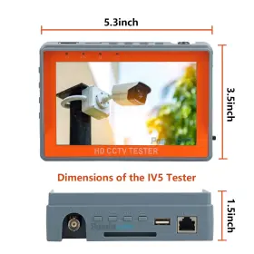 Pomiacam 729162337365 Cctv Test Monitor Iv5 Portable Tool 5 Inch Lcd Screen 8mp Hd Ahd Tester Monit #2