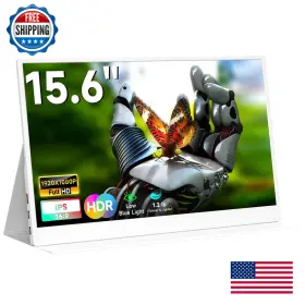 Qaf B0dt733f9k Portable Monitor For Laptop 15.6 Inch Fhd 1080p Usb-c Hdmi 100 Srgb Hdr Ips