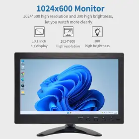 Qc101a Qcvoruno 10.1 Inch Security Monitor And Displays 1024 600 Resolution Hd/bnc/av/vga/usb #2