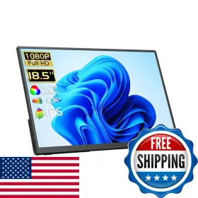Qunub B0dhyxyp3d Portable Monitor 18.5 Inch 100hz Fhd Usb-c Hdmi Travel With Built-in