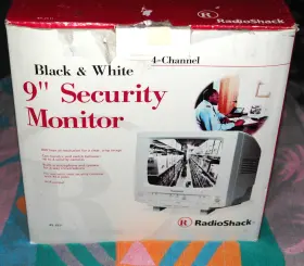 Radioshack 49-2511 Radio Shack 4 Channel Vintage Security Monitor 9 Inch