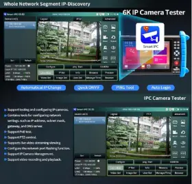 H.265 Rainleoti 045878094433 Rainleot 12mp 4k Touch Screen Ip Camera Tester Monitor Wifi Analog Hdmi #3