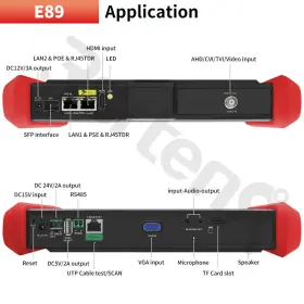 Rsrteng 272870103927 E89 4k 8inch Ip Camera Cctv Tester 8mp Ahd Cvi Tvi Hi-poe Cable Test Sfp #2