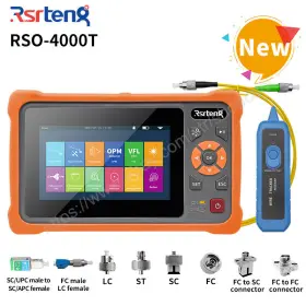 Rso-4000t Rsrteng Rso-4000 4.3in Screen Otdr Fiber Optic Tester Opm Vfl Ols Rj45 Fc Lc Us