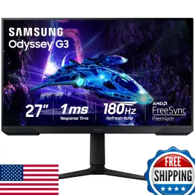 Samsung B0d5zksr9c 27 Inch Odyssey G3 G30d Fhd Gaming Monitor 1ms 180hz Amd Freesync