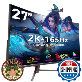 Sealan B0cz3rq98t 27inch Curved Gaming Monitor 2k Qhd 165hz Refresh Rate 1ms Response Time