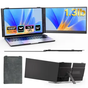 B0fp4x6zpb Siut Dual 14 Inch Ips Fhd 1080p Laptop Screen Extender Monitor 13-17 Usb-c Hdmi