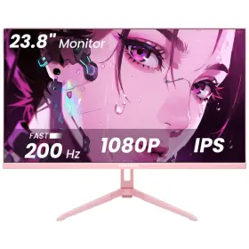 Skitphrati B0flj5z3dv Pink 24 Inch Gaming Monitor 200hz Refresh Rate Fhd 1080p Resolution