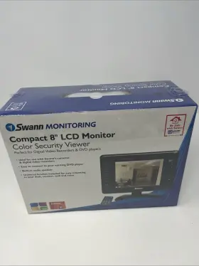 Swann Sw248-lm8 Monitoring Compact 8 Inch Lcd Monitor Color Security Viewer New Sealed
