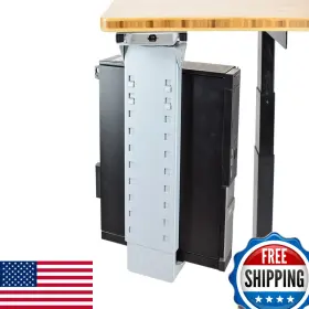 Uncaged Ergonomics B01brjashc Cpu1 Adjustable Under Desk Computer Mount 360 Swivel Steel