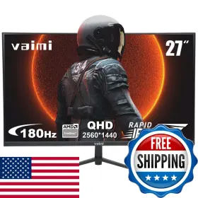 Vaimi B0dlwm1hf2 27 Inch Qhd 2560 X 1440 Gaming Monitor 180hz 1ms Ips Computer Screen Dp