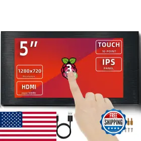 Viewmei B0d6nlr2m4 5 Inch Touch Screen Monitor 1280x720 Mini Ips Display Hdmi Pc