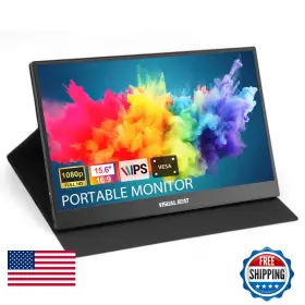 Visual Beat B0d2h48pzv Portable Monitor 15.6 1080p Fhd Usb-c Hdmi Computer Display Ips Hdr