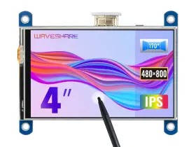 B07p5h2315 Waveshare 4 Inch Hdmi Lcd Ips Display 800x480 Resolution Resistive Touch Screen